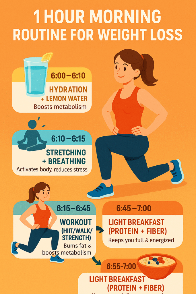 1 Hour Morning Routine for Fast Weight Loss | Burn Fat Naturally at Home!